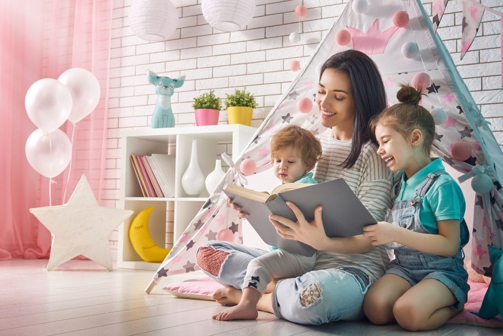 A happy family: parents with their young child
